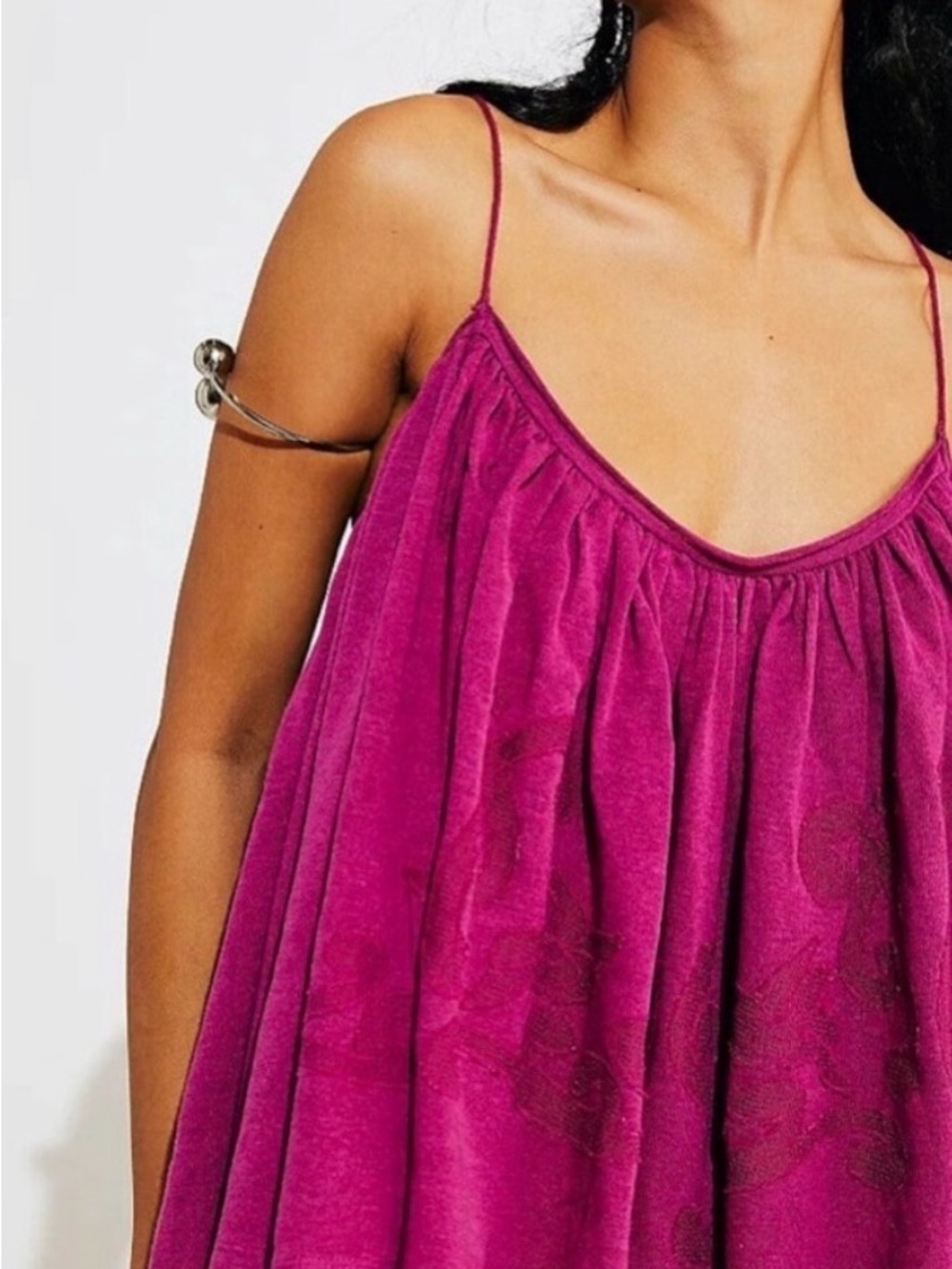 Free People on clouds Raspberry Pink Spaghetti Strap Tank